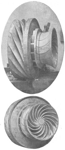Details of the rotary fan portion of the 1910 engine