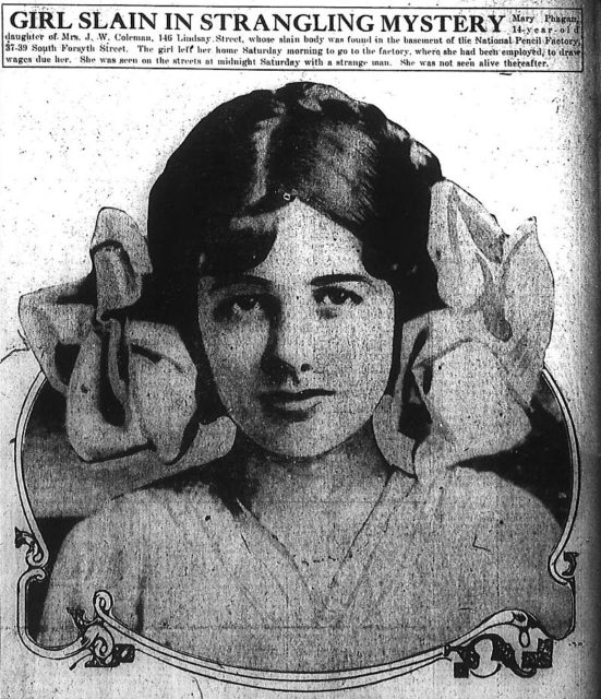 Mary Phagan as shown in The Atlanta Journal