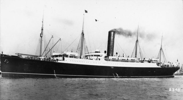 The Carpathia was spotted by the Californian as it collected the survivors of the Titanic sinking.