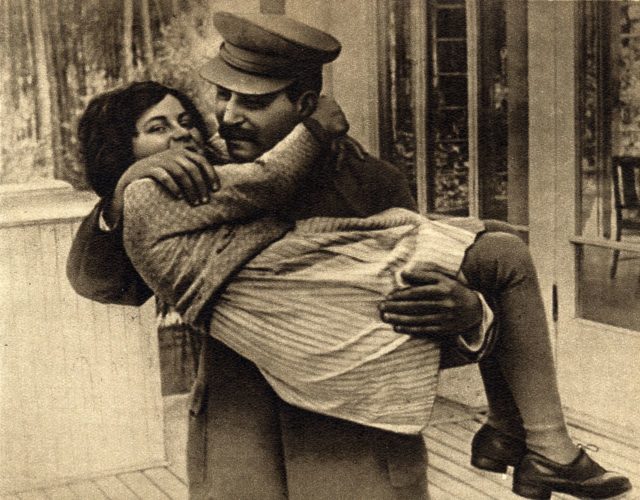 Svetlana with her father, Joseph Stalin, in 1935