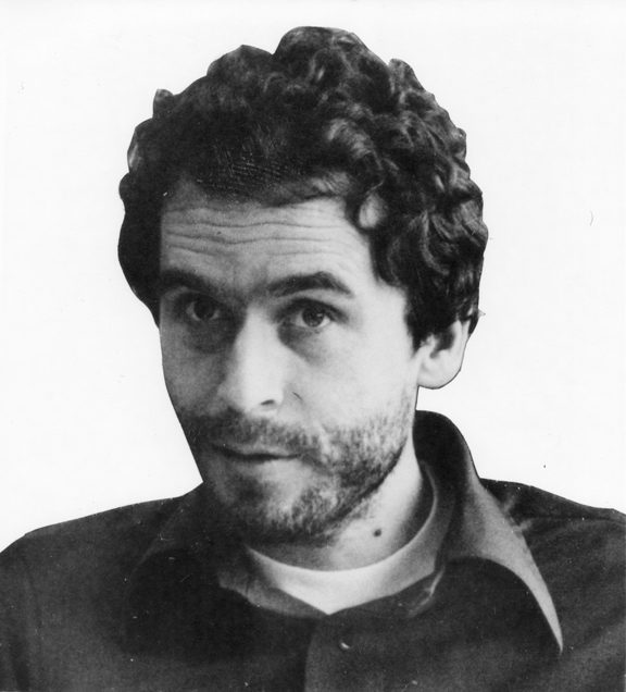 1977 photograph—taken shortly after first escape and recapture—from Bundy’s FBI Ten Most Wanted Fugitives poster