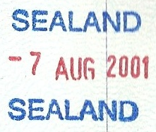 Passport stamp from Sealand