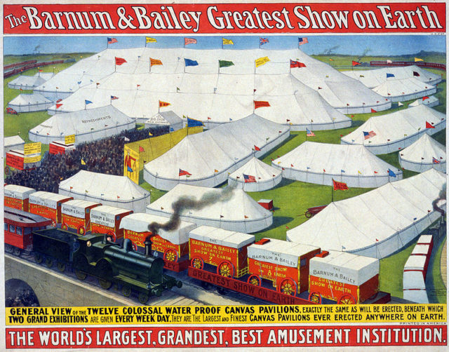 Barnum & Bailey Greatest Show on Earth poster, c. 1899