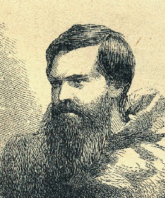 Engraving of the Arctic explorer Charles Francis Hall