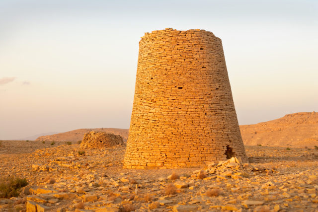 The Beehive Tombs of Bat, in Oman, are among the most unique ensemble of 4000-5000 year-old burial monuments, towers, and remains of settlement in the Arabian Peninsula. They are a Unesco World Heritage Site.