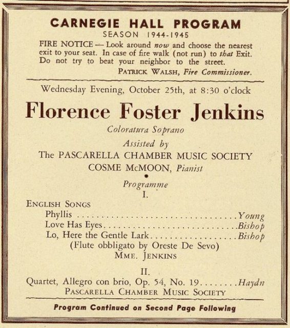 Florence Foster Jenkins program