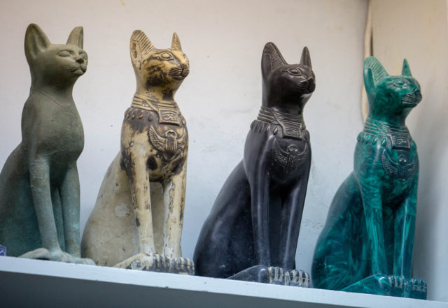 Egypt cat statues