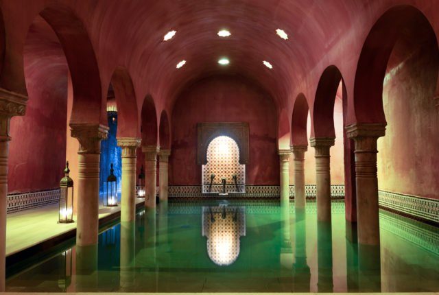 “Arab Baths in Granada, Andalusia, Spain”