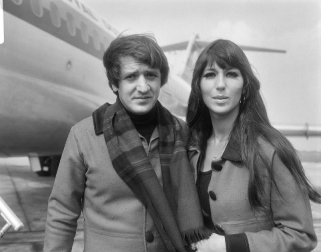 Sonny & Cher in Amsterdam Airport Schiphol, 1966