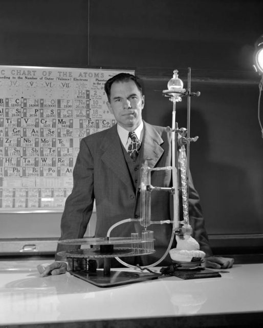 Seaborg in his lab