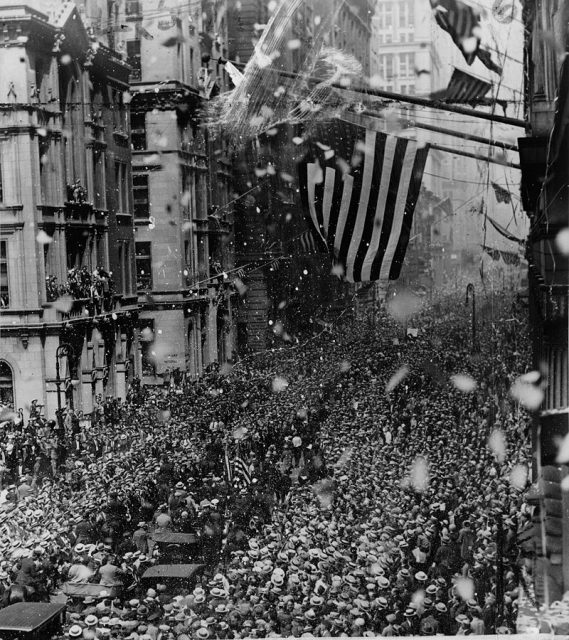 Parade for Ederle along the Canyon of Heroes, 1926