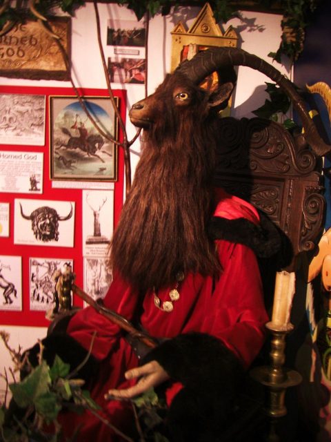 A sculpture of the Horned God of Wicca at the museum Author: Midnightblueowl CC BY-SA 3.0