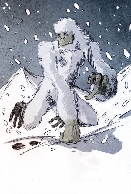 Illustration of a Yeti by Philippe Semeria. CC BY 3.0