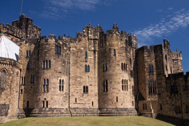“Alnwick Castle is a castle and stately home in Alnwick, Northumberland, England and the residence of the Duke of Northumberland, built following the Norman conquest, and renovated a number of times. The movies Blackadder and Harry Potter were filmed here.”