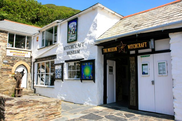 Boscastle, Cornwall, UK – May 13, 2016: The Witchcraft Museum at Boscastle in Cornwall, UK