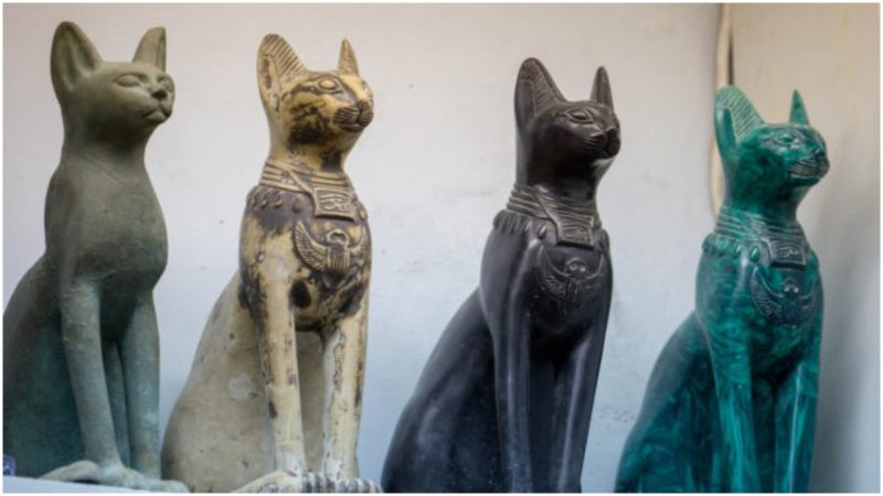 In Ancient Egypt, cats were mummified and buried with jewelry, and