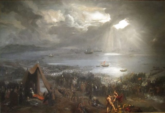 Battle of Clontarf, oil on canvas painting by Hugh Frazer, 1826