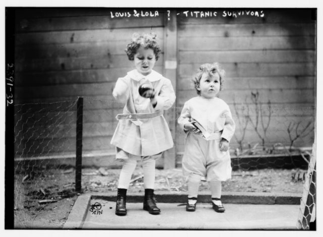 Photograph of the brothers, published April 1912, identifying them as “Louis and Lola.”