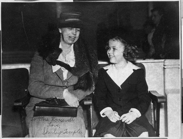 First Lady Eleanor Roosevelt and Shirley Temple, 1938