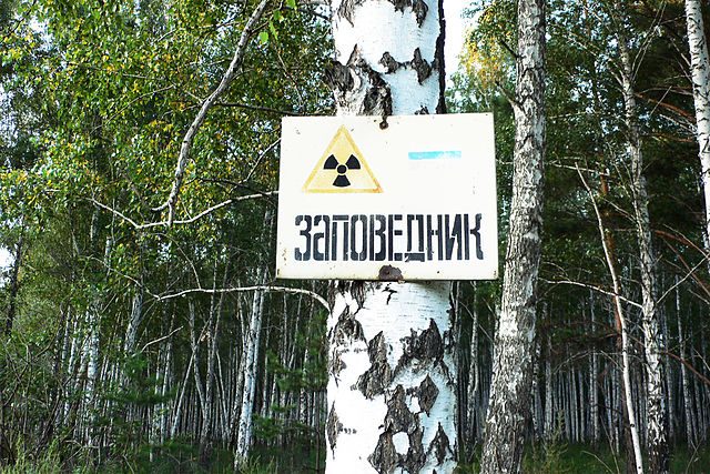 Warning of radioactive contamination, Eastern Urals State Reserve, 1966. Author Ecodefense/Heinrich Boell Stiftung Russia/Slapovskaya/Nikulina