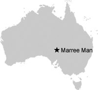 Approximate location of Marree Man.