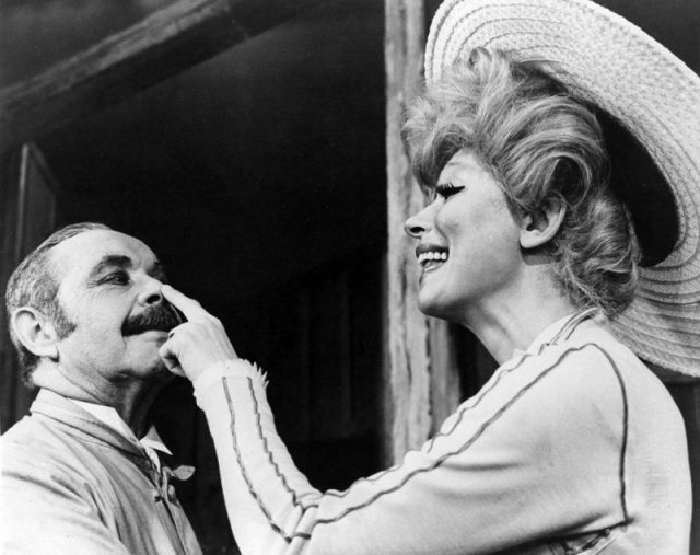 Carol Channing with David Burns in the stage version of “Hello, Dolly!” (1964)