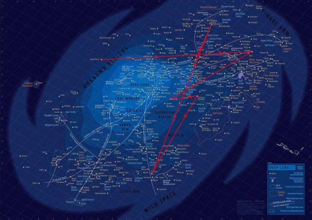 Map of the Star Wars galaxy.Photo: W. R. van Hage and FR – CC BY-SA 3.0