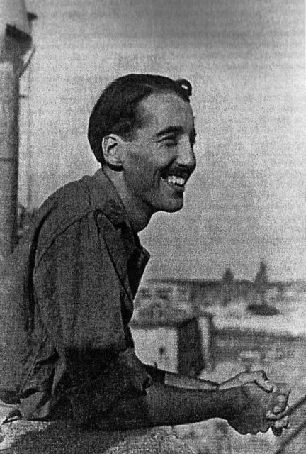 Flying Officer C. F. C. Lee in Vatican City, 1944, soon after the Liberation of Rome