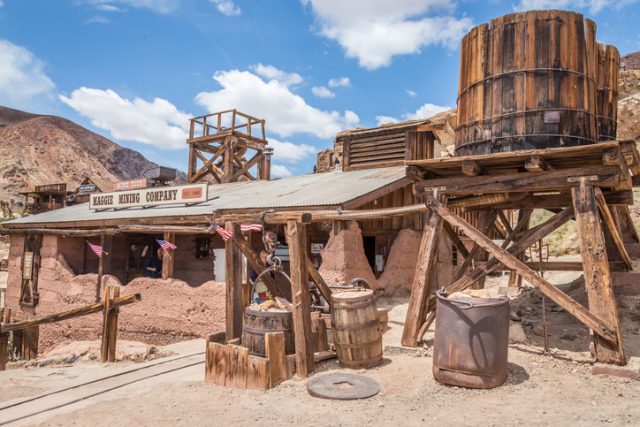 Calico, CA, USA: May 23, 2015 : Calico is a ghost town in San Bernardino County, California, United States. Was founded in 1881 as a silver mining town. Now it is a county park.