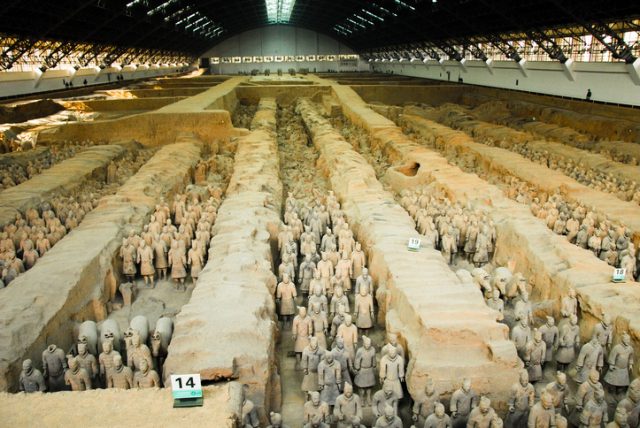 Terracotta Army in Mausoleum of the First Qin Emperor in Xian, China