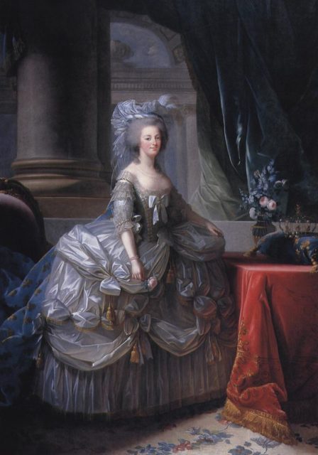 Marie Antoinette in a court dress