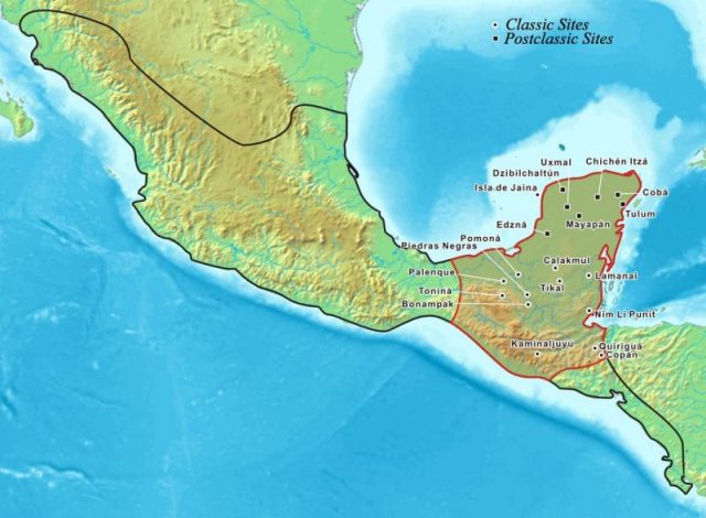 The Maya area within Mesoamerica Kmusser -Photo: Foster, Lynn. CC BY-SA 3.0