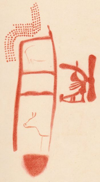 A 1913 drawing of Panel 78 in La Pasiega. Photo:BREUIL ET AL