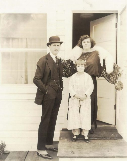 Jackie Coogan with parents
