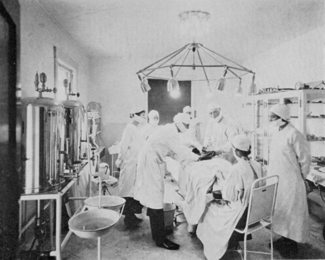 Operating room at the Brinkley Hospital
