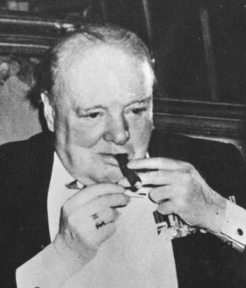 Churchill with cigar