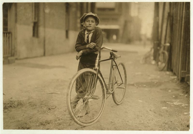 Messenger boy working for Mackay Telegraph Company. Said fifteen years old. Exposed to Red Light dangers. Location Waco, Texas.