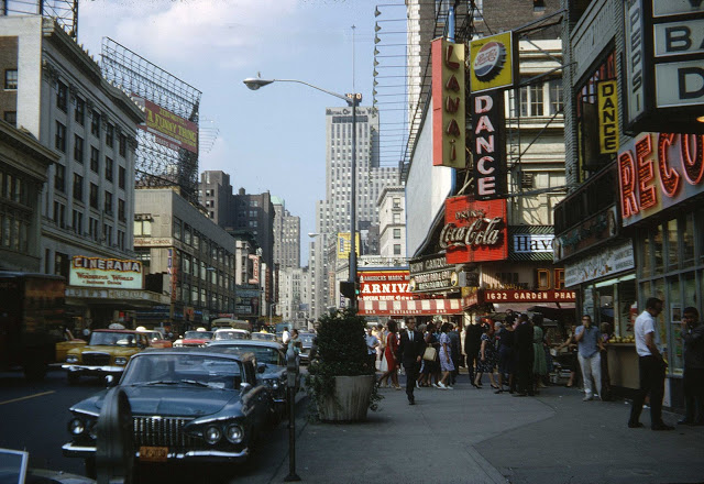 Broadway looking North from 50th Street 1962 NY