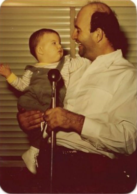 Joey Ramone with his father.