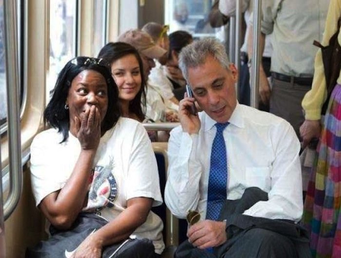 Chicago mayor Rahm Emmanuel interrupts a woman's job interview over the phone to give his personal recommendation.