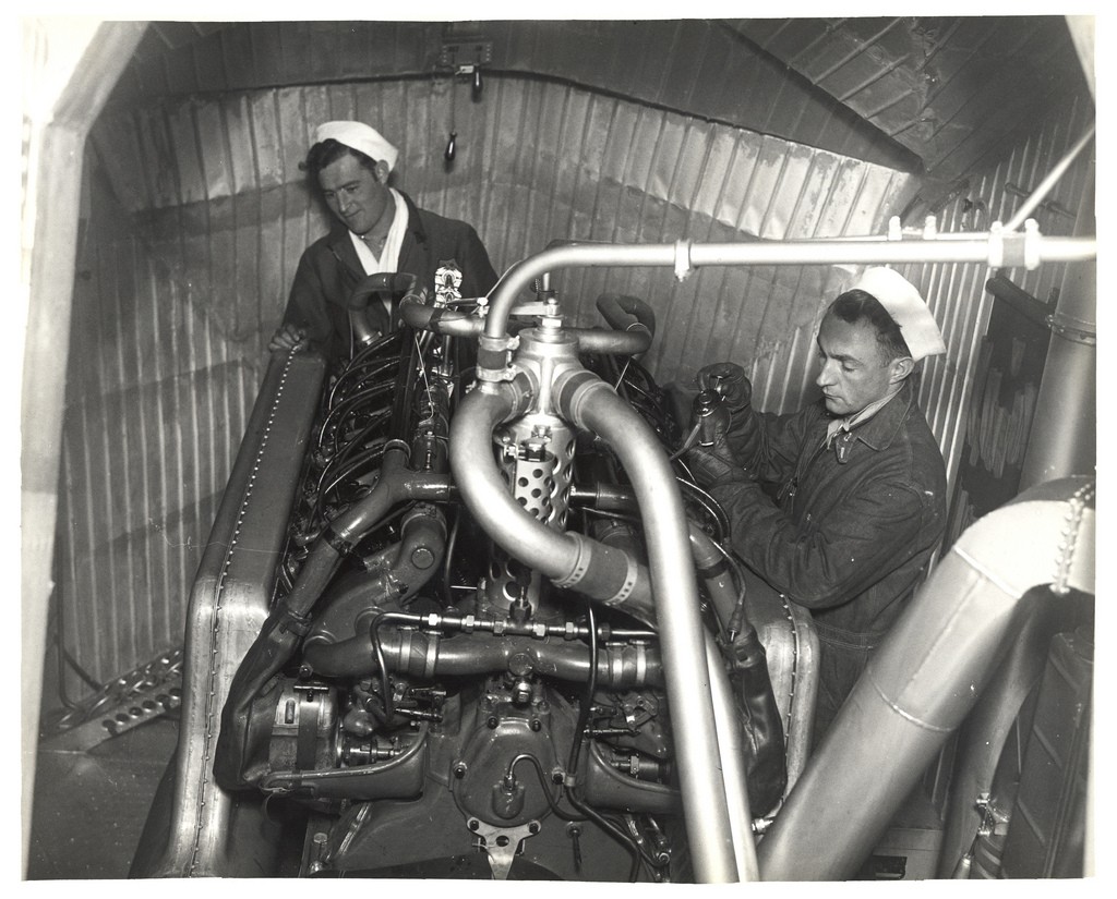 Engine Room in a Dirigible, ca. 1933
