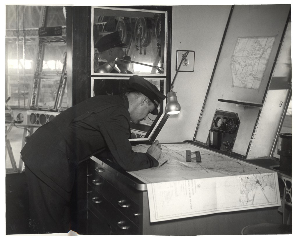 Navigation Room in a Dirigible, ca. 1933