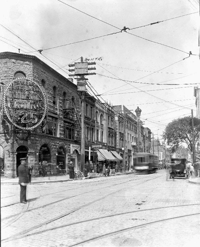 Bleury Street, taken from St. Catherine Street, 1921