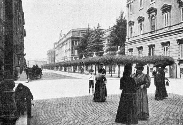 The “great palace” from via Cernaia's side, end of the 19th century.