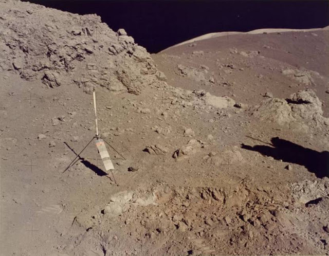Apollo 17 onboard photo of area near the Valley of Tourus-Littrow on the lunar surface