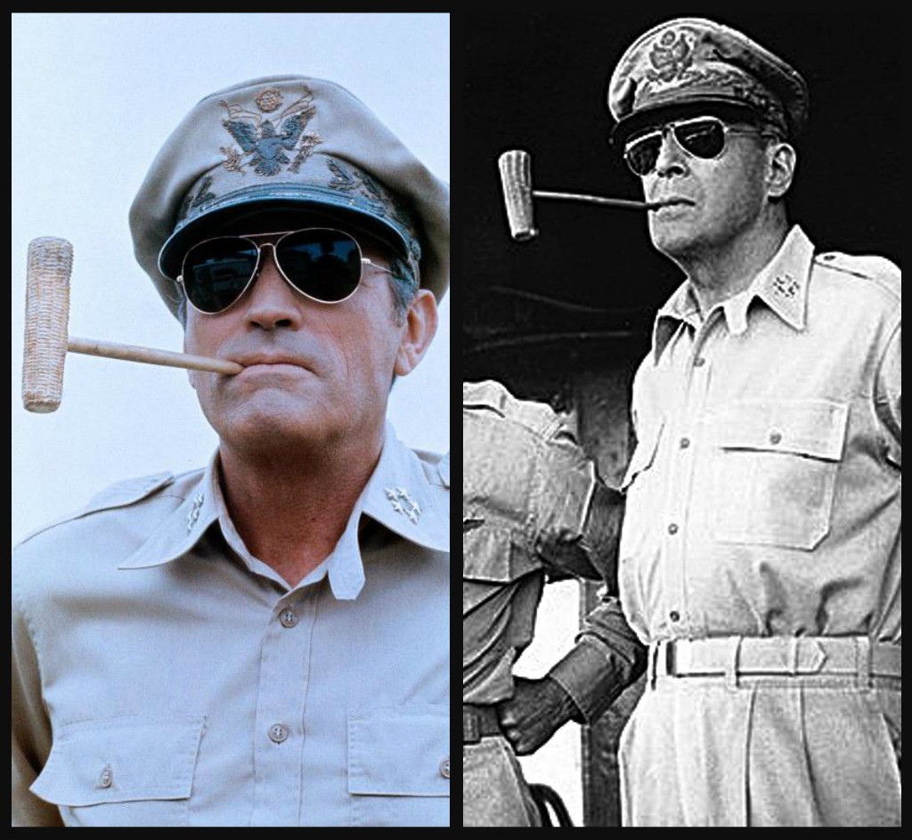 Gregory Peck as General MacArthur.