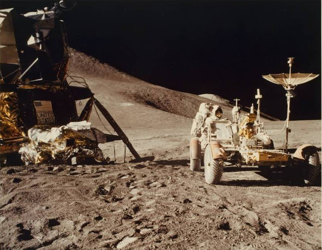 Lunar roving vehicle during the Apollo 15 mission, July 1971