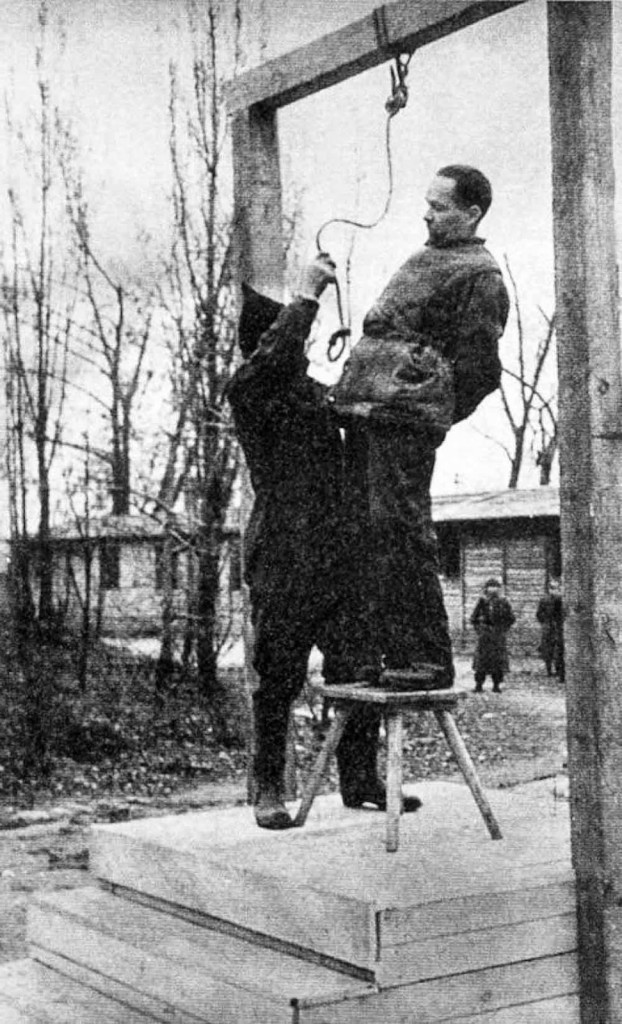 Rudolf Hoess the commandant of the Auschwitz concentration camp, is hanged next to the crematorium at the camp, 1947 (1)