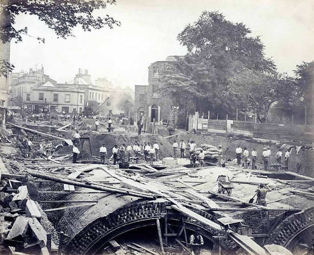  Construction work near South Kensington Station