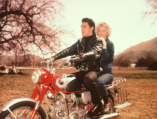 Elvis and Barbara Stanwyck in Thousand Oaks, California, March 20, 1964
